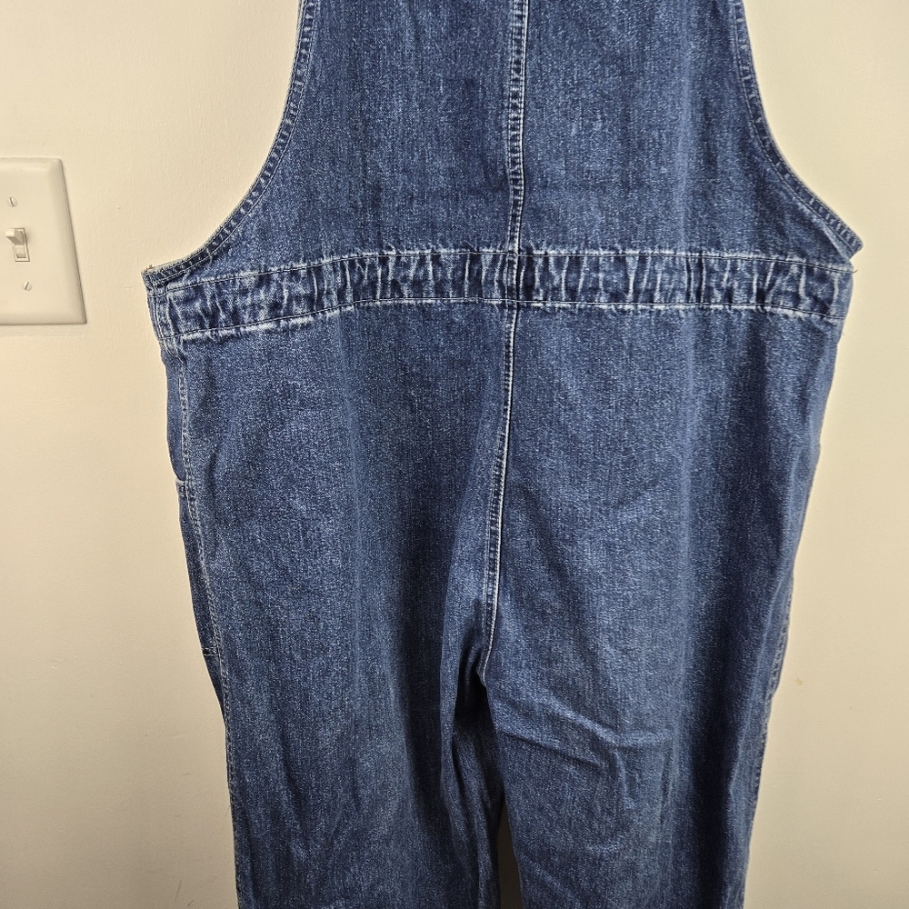 Vintage Y2K Denim Overalls Bunny Applique Cottagecore Kawaii XL - Picture 9 of 10